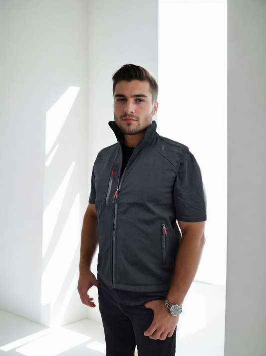 Grey Soft Light WEight Zip-up GIllet