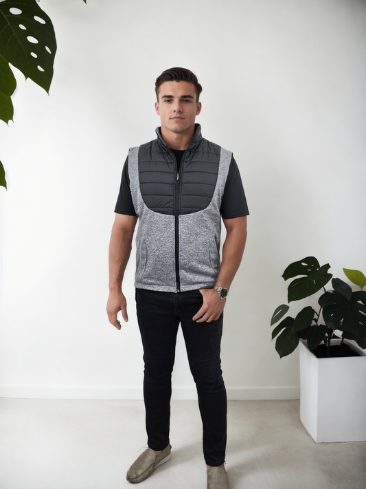 Grey Soft Touch Popcorn Gillet